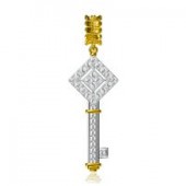Beautifully Crafted Diamond Pendant in 18k gold with Certified Diamonds - TMT10101W